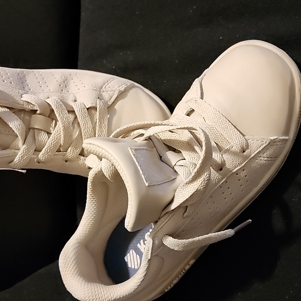 Kids K-Swiss canvas sneakers tan-ish or cream looking color...without box